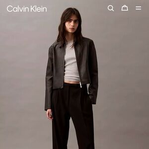 Calvin Klein Black Leather Jacket